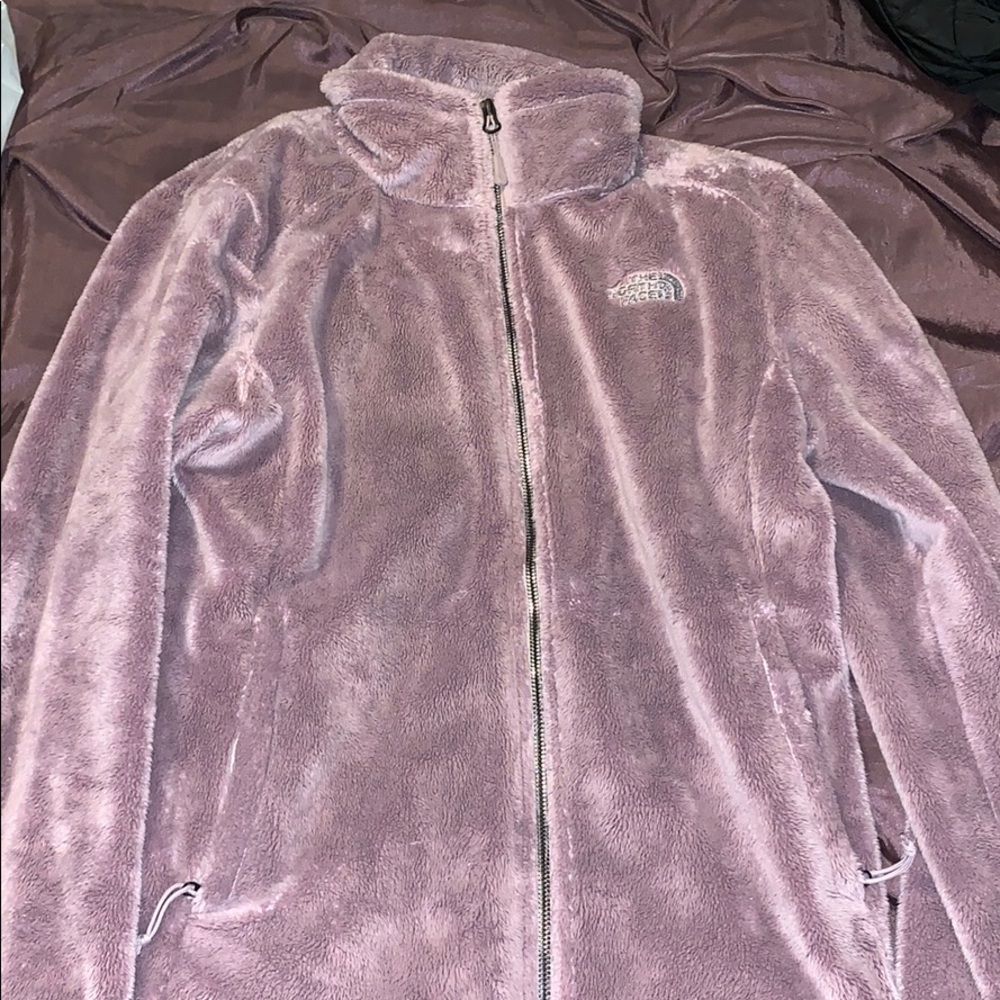 Fuzzy north face jacket